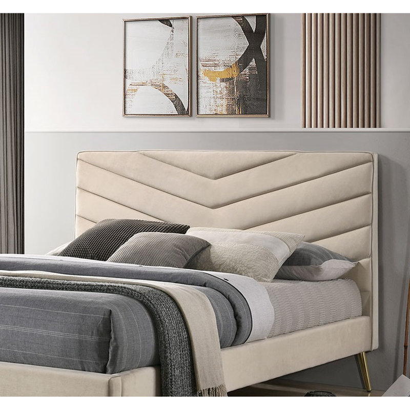 Cadre de lit Mid-Century moderne pour chambre à coucher, Très grand lit