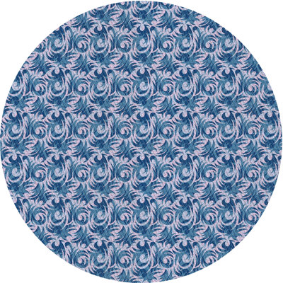 Tapis bleu/beige à motifs
