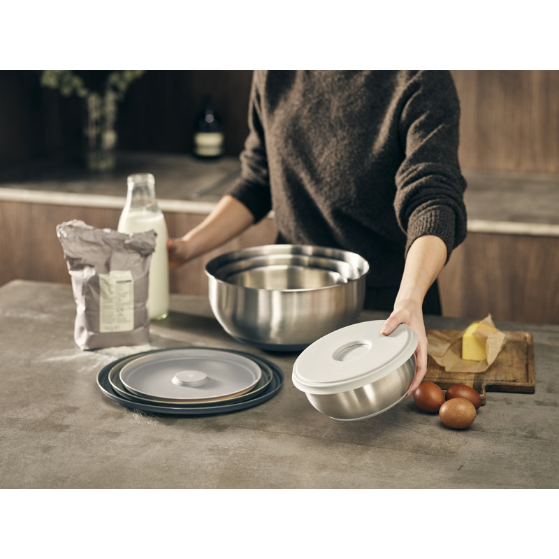 Nest Prep&Store 8-Piece Stainless Steel Mixing Bowl Set with Lids
