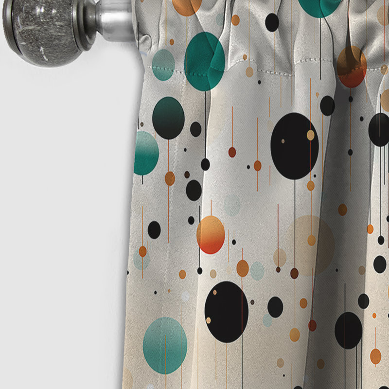 Motif à pois Urban Urban IV - Rideau abstrait - Rideau occultant - 1 panneaux, L 52 po x L 120 po