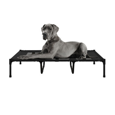 PETMAKER 48x36-Inch Elevated Dog Bed, Black