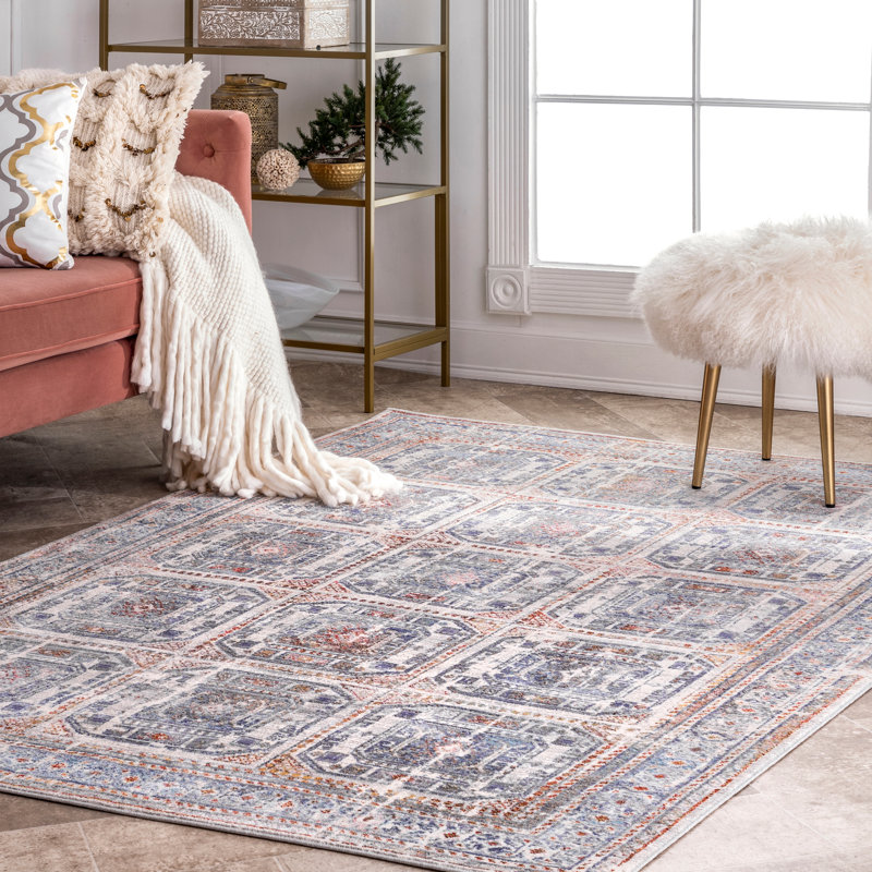 Rippy Geometric Indoor Rug, Rectangle 5'3" x 7'7"