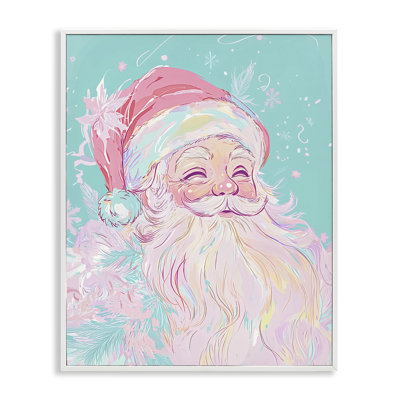Pastel Jolly Santa Claus, giclée encadrée, design par Arlington Prints