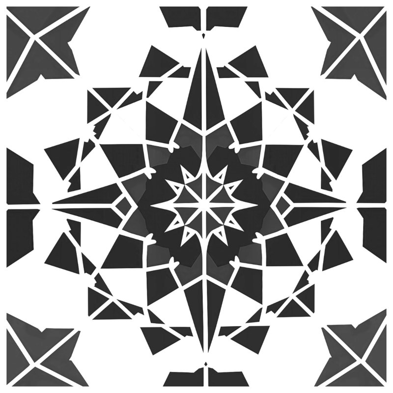 Couvertures de kaléidoscope noires et blanches, L 60 po x H 80 po