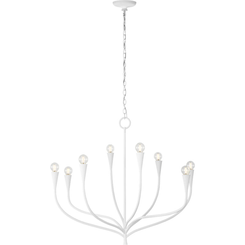 Julie Neill Chandelier, Plaster White, 8 Lights