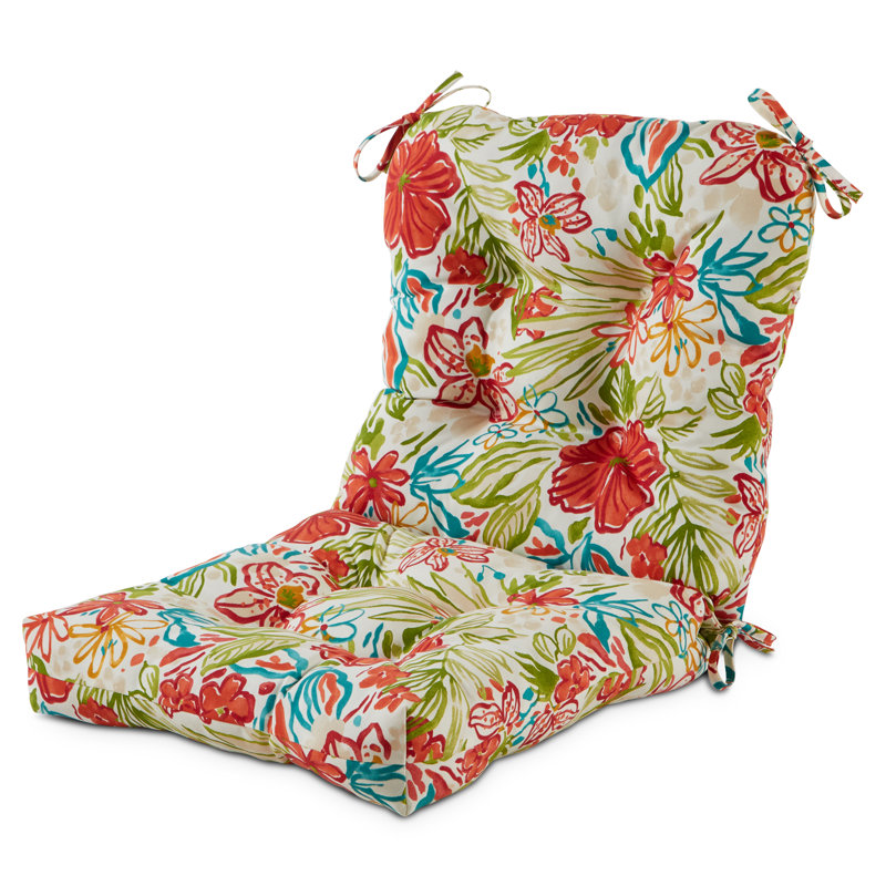 Lester Outdoor Chair Cushion, 1, Breeze Floral, 21" H x 21" W x 21" D