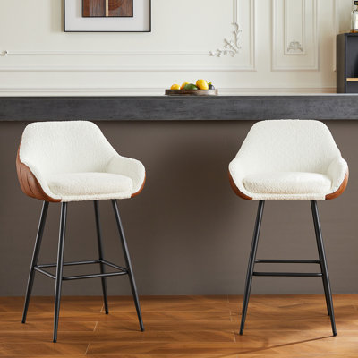 Dejae Counter Height Bar Stools Upholstered Accent Chairs