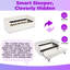 Canapé-lit simple / double rembourré avec couchette escamotable simple, tissu Boucle, capacité de poids de 500 lb, 83 po x 58,5 po x 29,5 po-1381195624-1381195625