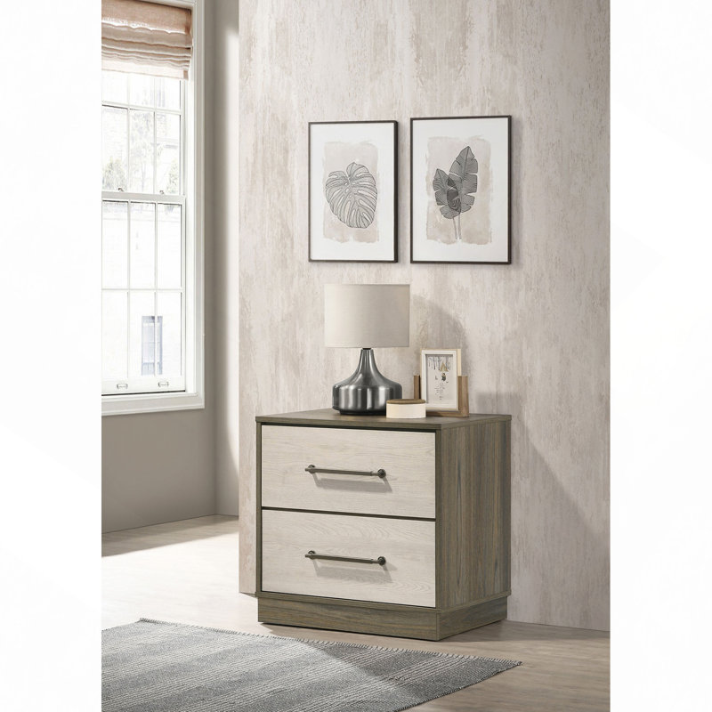 Table de chevet 2 tiroirs Edmondson