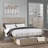 Rustic Style Two Panel Bed Rectangular Shaped Footboard Drawer-1969725835-2052805117