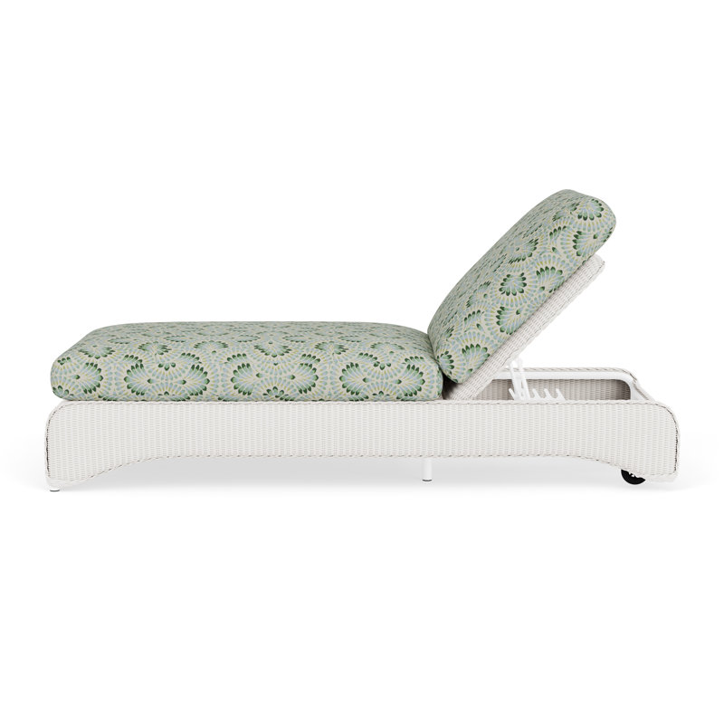 Loom Outdoor Chaise Lounge, Plume Spring, Hickory