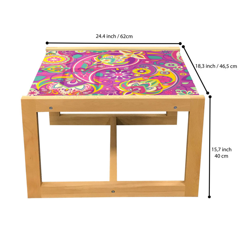 Jahaida Trestle Coffee Table, 40cm H x 46.5cm W x 62cm D