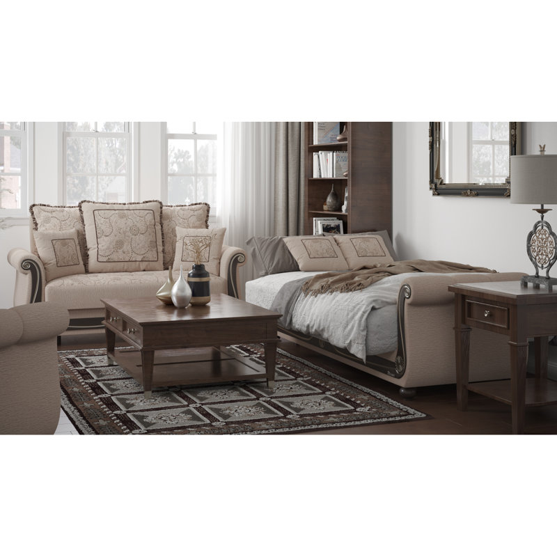 Causeuse convertible avec rangement Primenest Timeberline, beige