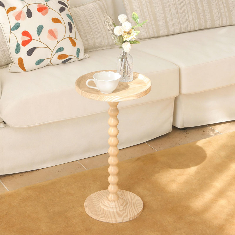 Petite table d'appoint ronde de 21,6 po, petite table d'appoint décorative pour le salon et petite