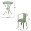 Ensemble de bistro 3 pièces en métal, extérieur, fer et eau, siège de 23,95 po, table haute, 16,25 po de profondeur, thermolaqué, 30 po et 18 po