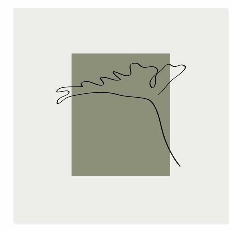 «Botanical Plant Minimalist I», reproduction d'art moderne sans cadre, H 28 po x l 28 po