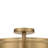 Modern Brushed Gold Semi-Flush Mount Ceiling Light with White Diffuser
