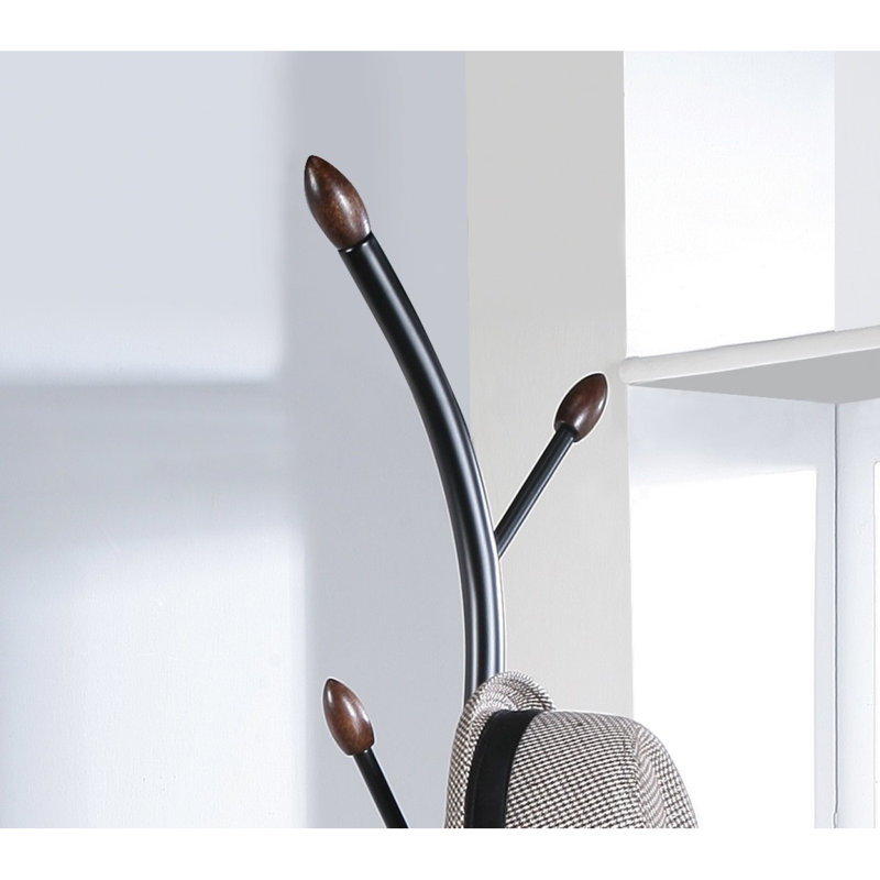 Portemanteau en métal et sur pied, Noir