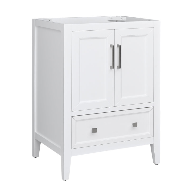 Everette 24'' W Single Bathroom Vanity Base, White