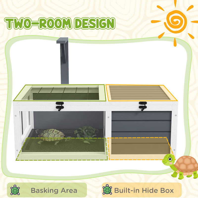 Habitation de tortue en bois grise