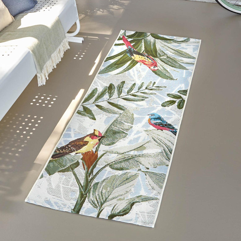 Shar Multi Chanticleer Indoor/Outdoor Modern Rug, Runner 2'7" x 5'3"