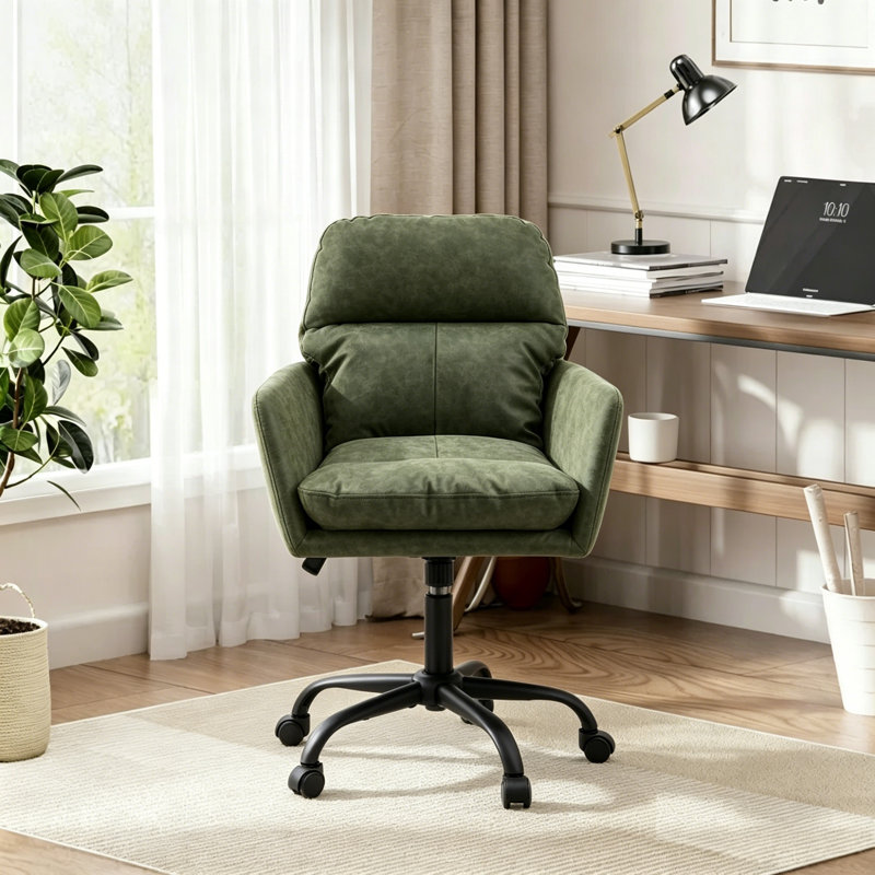 Chaise de bureau en cuir, Green