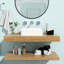 Lavabo de salle de bain en céramique 19 po x 15 po - Élégant et robuste avec faible absorption d'eau Texture lisse blanc style contemporain Facile à nettoyer