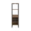 Armoire à vin en chêne patiné et noir avec rangement pour tiroir
