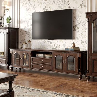 Light luxury solid wood TV cabinet