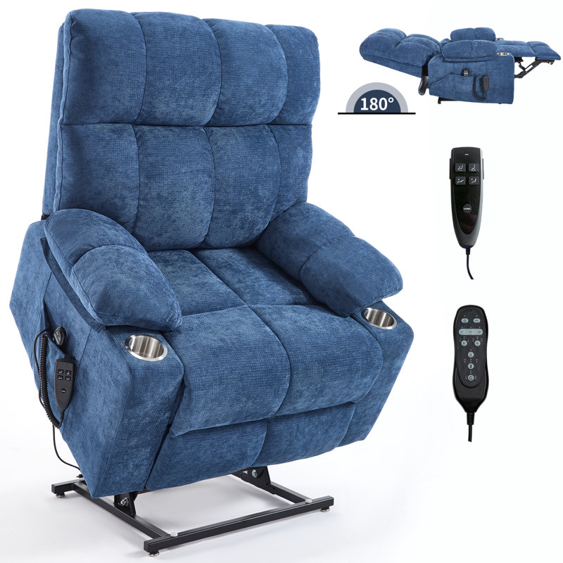 Fauteuil inclinable en chenille robuste avec deux moteurs, idéal pour la relaxation et le massage par vibration