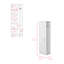 Armoire de rangement Rekesha, Manika, blanc, largeur x 21,10