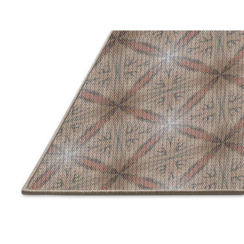 Tapis de zone brun à motif, Rectangle 2 pi x 3 pi