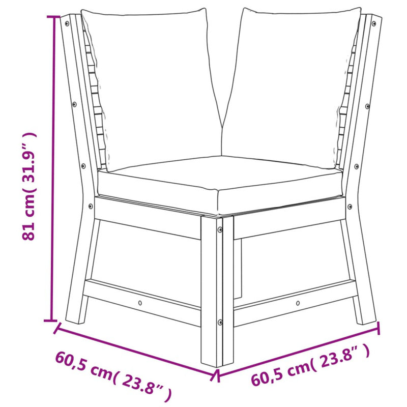 Savorey 11 - Person Acacia Patio Dining Set with Rectangular Table , Cushions Included, Gray