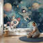 Papier peint astronaute, chat, planètes, mur-1189011876-1189011887