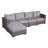 122'' Wide L-Shaped Premium All-Weather Wicker Patio Sofa with Cushions