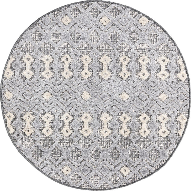 Breyer Abstract Indoor Rug, Round 7'