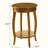 Walnut wood side table with drawer.
