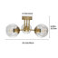 Plafonnier semi-encastré 3 lumières-1274885452