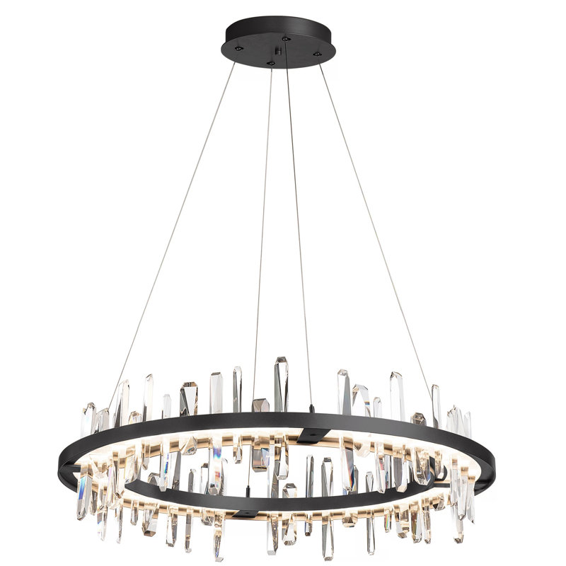 Solitude Circular LED Chandelier, Black
