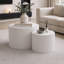 Ensemble de 2 tables basses gigognes blanches-319556628