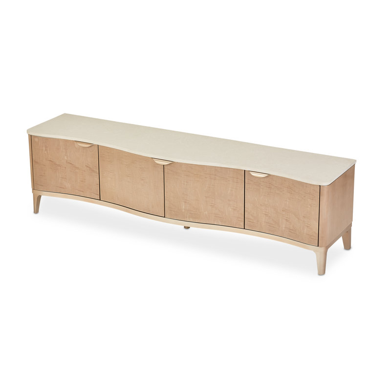 Malibu Crest Media Console, Blush/White