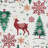  Lilirose Crystal Print Rudolph Christmas Modern Reindeer Polyester Washable Flat Pile Indoor Area Rug-103780507