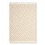 Wool Checkered Area Rug in Beige/Ivory-75498442