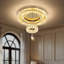 Lustre rond en cristal à deux niveaux-1921136414
