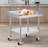 Stainless Steel Work Table, 24 x 28 x 30 Inch Commercial Food Prep Worktable with 4 Wheels, 3-Sided Backsplash Heavy-Duty Prep Worktable, Casters, Metal Work Table for Restaurant Home Hotel