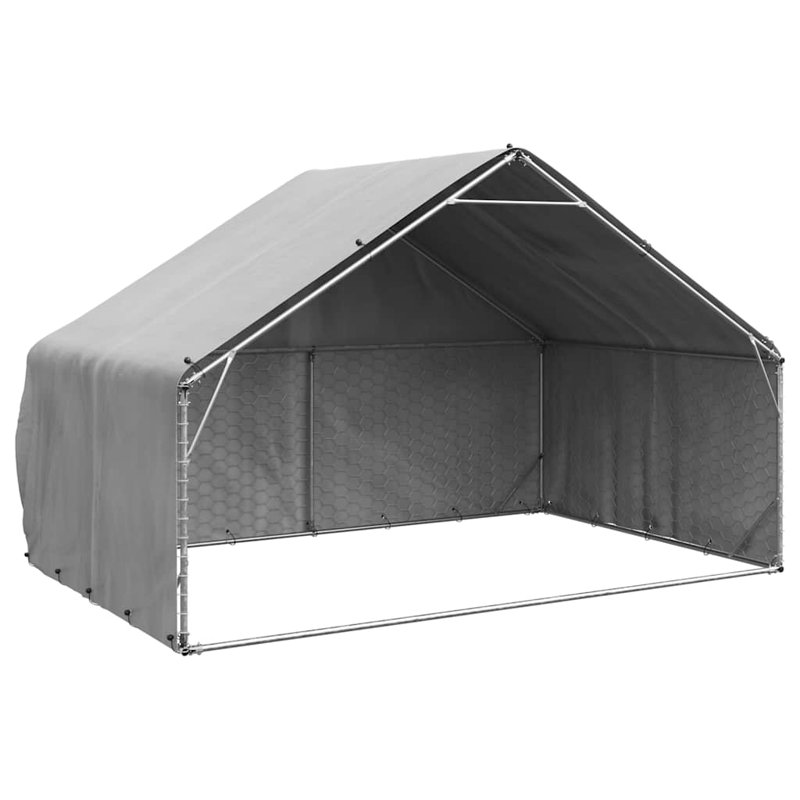 Galvanised Steel Dog House, 190cm H x 300cm W x 200cm D