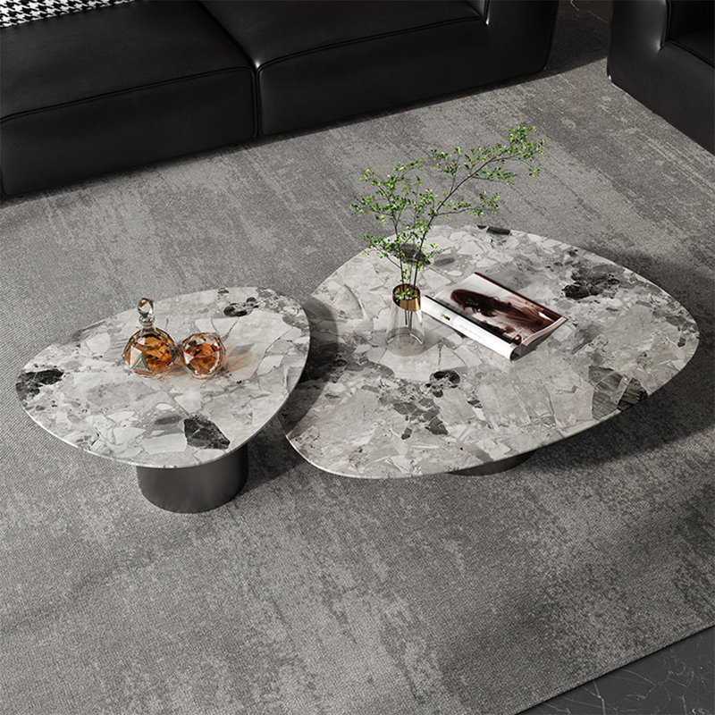 Light luxury triangle marble coffee table