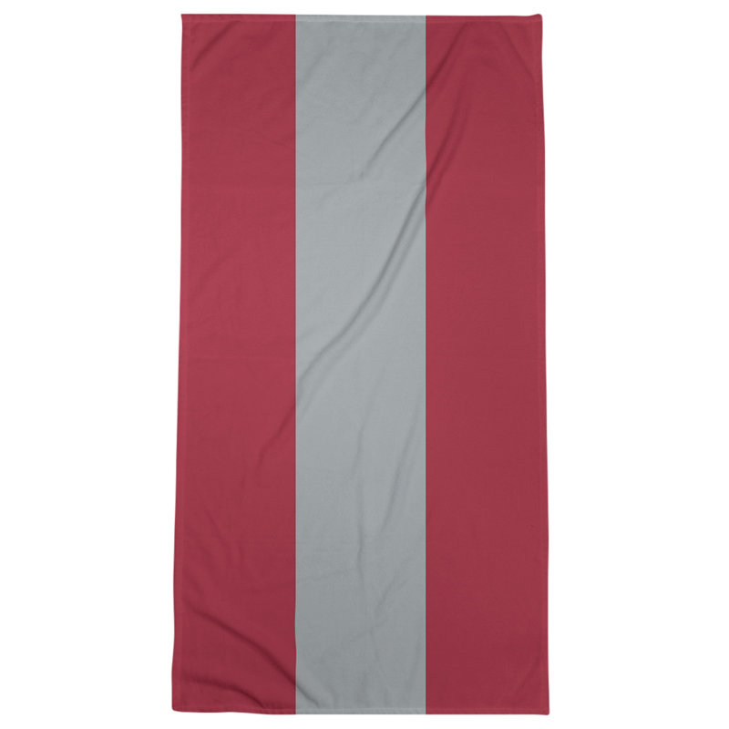 Cotton Blend Beach Towel, Light Red/Gray