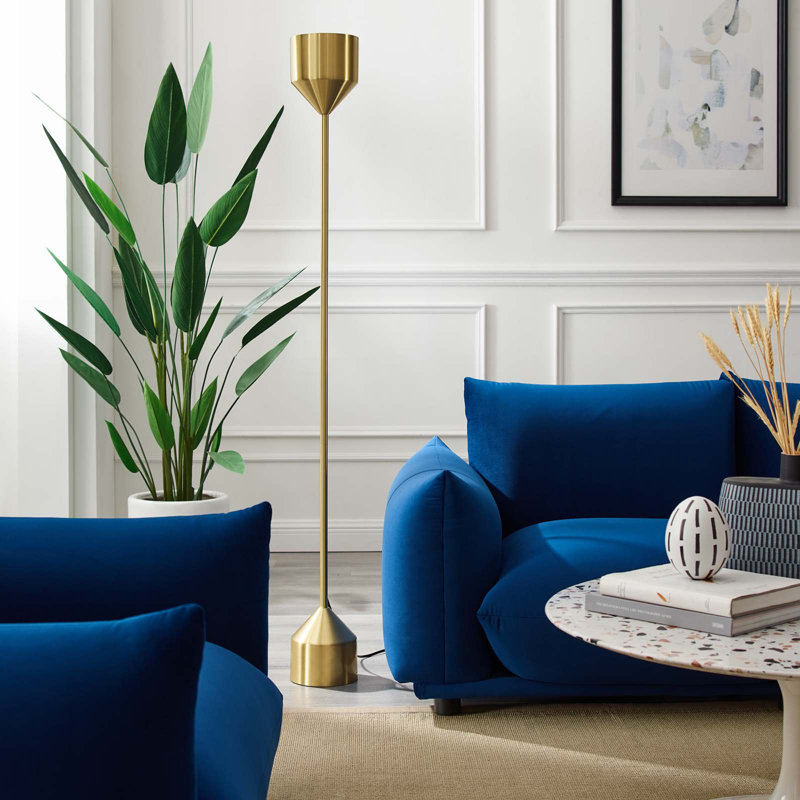 Modway Kara Standing Floor Lamp, Gold, Gold