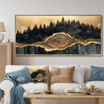 Forêt forêt de cristal onyx noir II - forêt, art mural